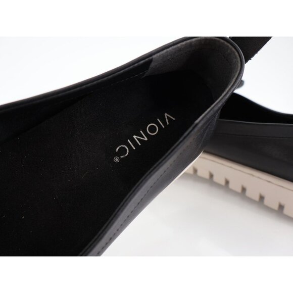 Vionic Uptown Loafer Women Size 11 Black Leather Slip On Platform Shoes - Picture 13 of 14